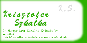 krisztofer szkalka business card